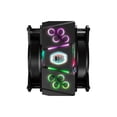 thumbnail image 5 of Cooler Master MasterAir MA410M Addressable RGB CPU Air Cooler w/ Independently LEDs, 4 Continuous Direct Contact 2.0 Heatpipes, Aluminum Fins, Push-Pull, Dual MF120R 120mm Fans, AMD Ryzen/Intel1151, 5 of 11