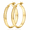 Gold-30mm, variant on Silver Plated Hoop Earrings for Women, Classic Polished Wide Tube Hoops, 30/40/50/60/70mm