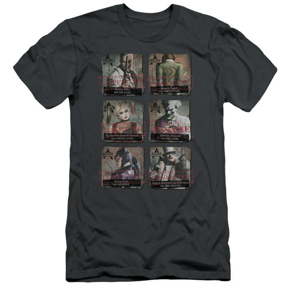 Arkham City - Arkham Lineup - Slim Fit Short Sleeve Shirt - Medium