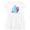 thumbnail image 3 of Inktastic Fourth Birthday Mermaid Girls Toddler Dress, 3 of 5