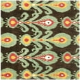 thumbnail image 6 of SAFAVIEH Ikat Abbot Southwestern Wool Area Rug, Charcoal/Blue, 4' x 6', 6 of 9