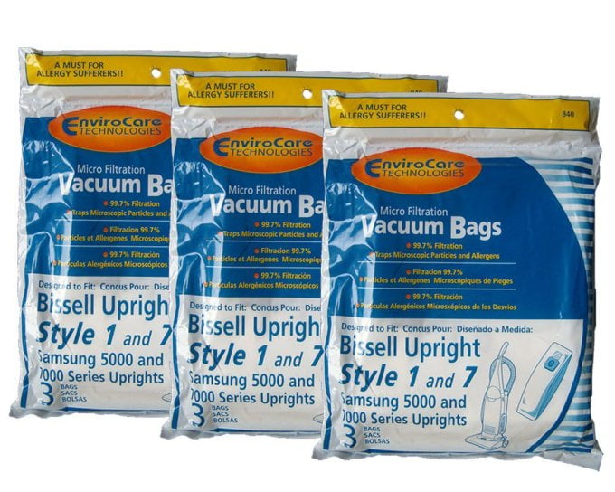 3 Vacuum Cleaner Bags Micro Filtration Hoover Upright Type a Bissell Style 2 for sale online 