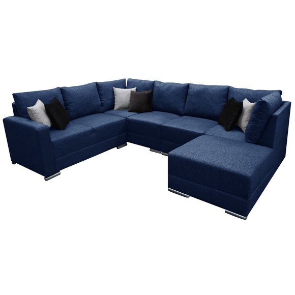 Sala Esquinera Modular El Bazar Store Artemis Azul Marino 230x300 cm Derecha o Izquierda Tela Lino Nacional