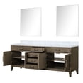 thumbnail image 4 of Harbor 84 in W x 22 in D Grey Oak Double Bath Vanity, Carrara Marble Top and 36 in Mirrors, 4 of 6