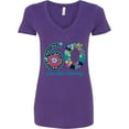 thumbnail image 3 of Inktastic Blooming 60th Birthday Women's V-Neck T-Shirt, 3 of 5