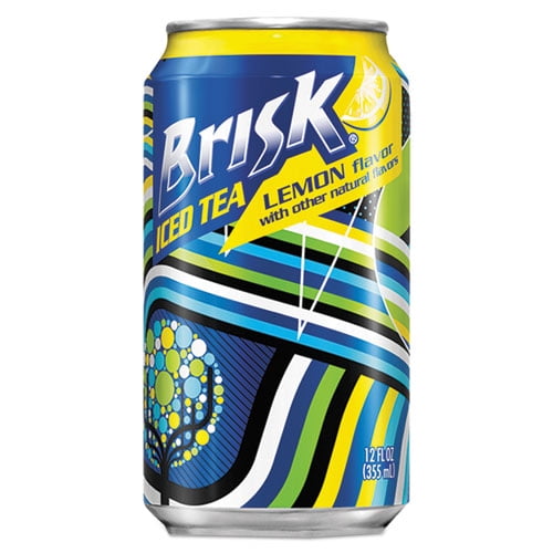 Brisk Lemon Iced Tea Bold Lemon Flavor 12 Fl Oz 12 Pack Cans 