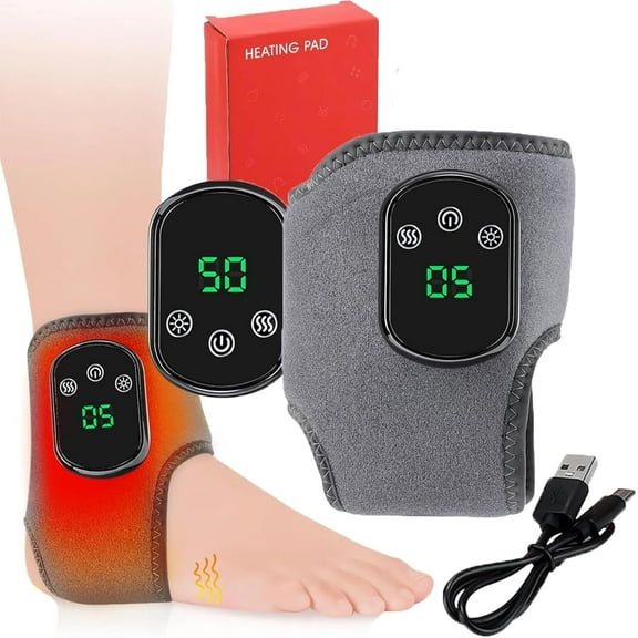 Emsense Foot Massager for Neuropathy, 3 in 1 Foot Massager, Portable Wireless Foots Renew Massagers, 3 Vibration Mode,5 Heat Leavel, Heated Ankle Wrap for Achilles Tendinitis Plantar Fasciitis