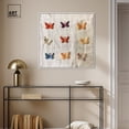 thumbnail image 3 of Embroidered Delicate Butterflies Canvas Winter Floral Art by Art Remedy, White Frame, 30" x 30", 3 of 7
