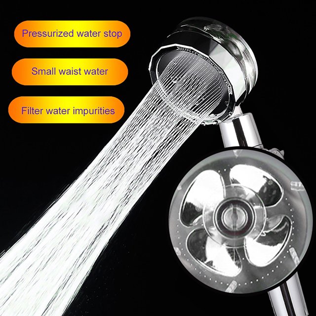 Tmvgtek Ajuste De Alta Presión Del Cabezal De Ducha De Lluvia Portátil Propeller (Plata) Tmvgtek Para estrenar