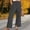 Gray, variant on Wide Leg Jeans for Women, Drawstring Elastic Waist Straight Denim Pants, Fashion Loose Casual Pants ,Blue,M
