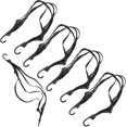 thumbnail image 1 of WASHWEPE 5Ud Elásticas Para Casco Y Equipaje De Motocicleta En Color Negro, 1 of 8