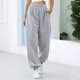 thumbnail image 4 of Pantalones casuales holgados de talla grande para mujer, de estilo europeo y americano, de otoño e invierno, con cintura alta y piernas anchas, 4 of 5