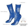 thumbnail image 4 of KLL Compass Print Womens Crew Socks Athletic Middle Tube Long Socks Novelty Socks Gifts For Men, 4 of 7