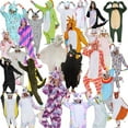 thumbnail image 2 of Costume de Pyjama Animal Adulte Combinaison Chaude Douce à Capuche Mignonne, 2 of 3