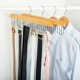 thumbnail image 3 of walmart Basics Wooden Belt Hanger - Natural, 2-Pack, 3 of 3
