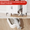 thumbnail image 4 of Modern Hidden Cat Litter Box Enclosure Furniture with 4-Tier Shelves & Dual Cabinets - Large, Sturdy Indoor Cat Washroom, Fits Most Litter Boxes - Includes Cat Litter Mat, White, 4 of 8