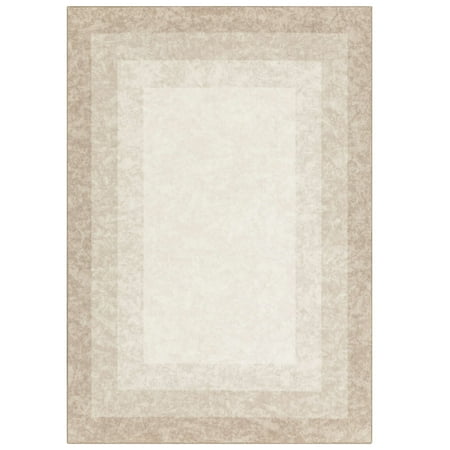 mainstays transitional ombre border tan indoor area rug  7  x 10