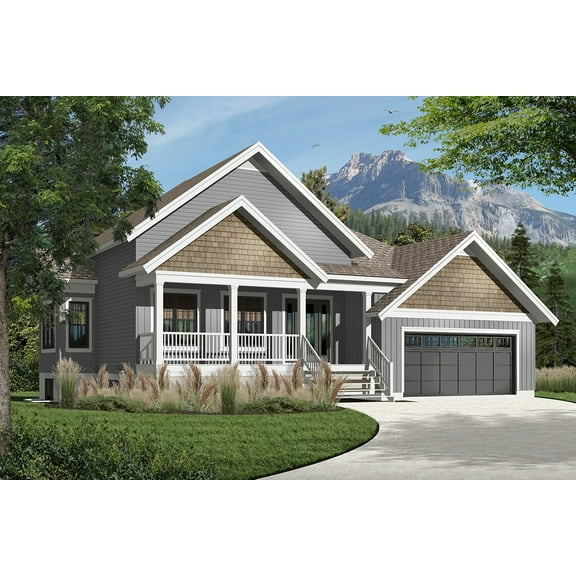 728-3267: Cottage Craftsman 4 Bed, 3 Bath Luxury Home Plan, 2754 Sq Ft: Full Blueprints with License to Build by Home Plan Marketplace - Lesuto