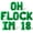 Green, variant on Letter Balloons - OH FLOCK IM 18 16" Inch Alphabet Letters Foil Mylar Balloon 18th Birthday Party Banner (Black)