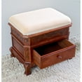 thumbnail image 2 of International Caravan Windsor Storage Vanity Stool in Walnut Stain, 2 of 3