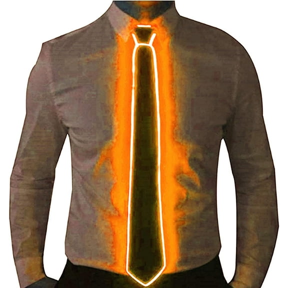 LINLIN Light Up Neckties Luminous LED Tie Adjustable Flashing LED Light Up Tie Man Light Up Fanny Ties Novelty Necktie For Men LED Light Up Ties Costume Accessory