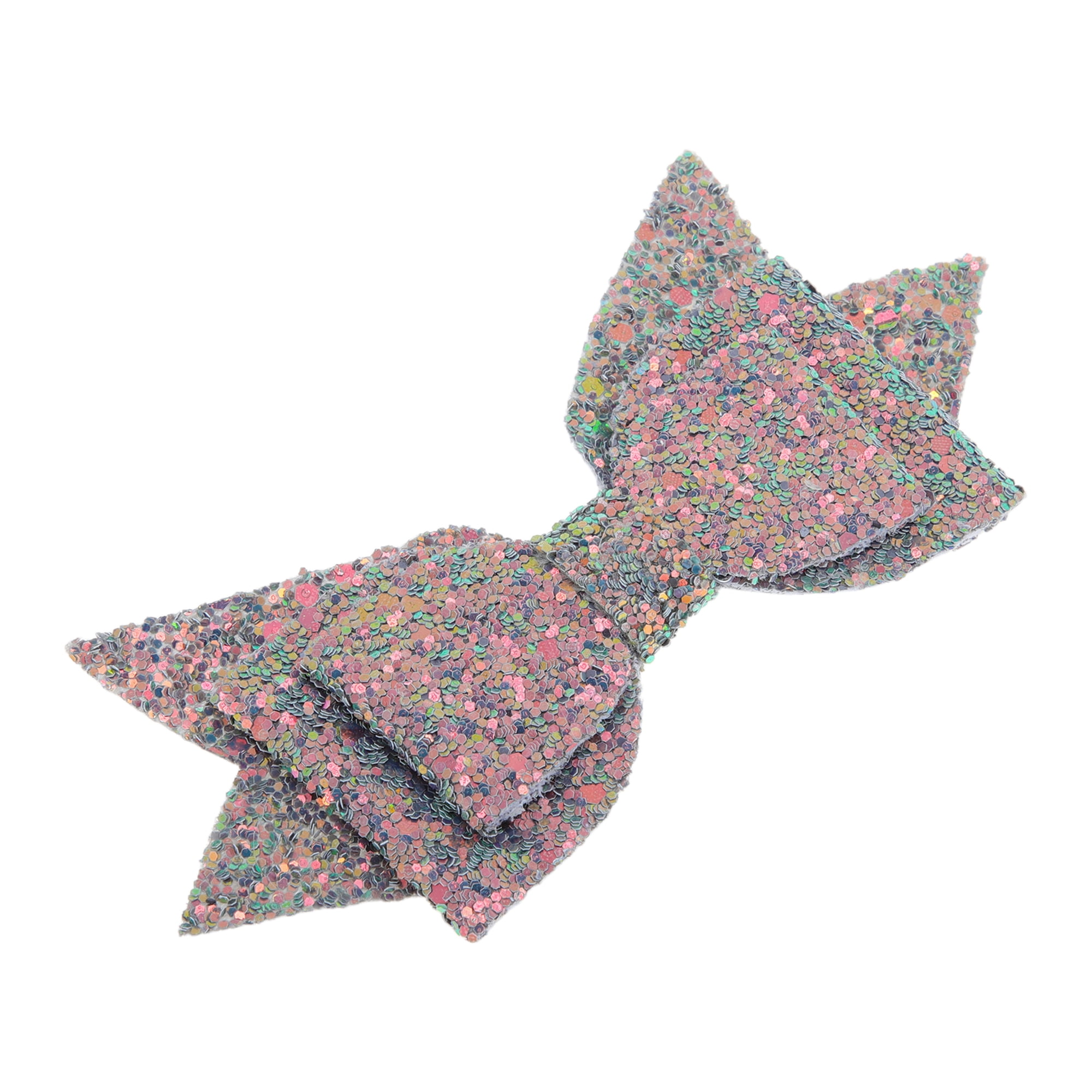 Unique Bargains 1Pc Shiny Bow Home Decoration Drinkware Accessory Pink Gray
