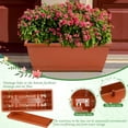 Window Box Planter, Large Rectangular Flower Planter Boxes with Shelf