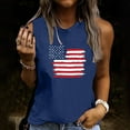 thumbnail image 2 of IROINNID Women's Round Neckline T-Shirt Sleeveless 4th Of July Summer Loose Tops, 2 of 5