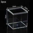 thumbnail image 2 of Caja de dulces de acrílico transparente de 3 piezas para fiestas de boda embalaje almacenamiento de joyas, 2 of 11