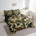 thumbnail image 3 of Manfei Animal Mallard Duck Twin Bedding Sets 7-Piece,Abstract vintage Camouflage Bedding Comforter Set Microfiber,Brown Green Camo Breathable Sheet Sets,Microfiber Teens Bedroom Decor, 3 of 6