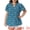 Blue, variant on DARING DIVA Women's Plus Summer Ruffle V Neck Double Short Tops 1X Black