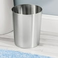 thumbnail image 2 of mDesign Small Round Metal 1.7 Gallon Wastebasket/Recycling Can, 2 Pack, Polished, 2 of 5