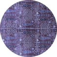 thumbnail image 1 of Ahgly Company Indoor Round Oriental Blue Industrial Area Rugs, 8' Round, 1 of 4