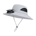 thumbnail image 2 of Gorro solar recargable con cubierta para el cuello, gorra impermeable y de secado rápido para exteriores con malla transpirable y ala ajustable para pesca, senderismo y jardinería, 2 of 6
