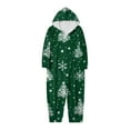 thumbnail image 2 of Christmas Family Pajamas Matching Sets – White Hooded Onesies with Large Snowflake Print for Adults & Couples, Holiday Home Family Sleepwear Set, Matching Christmas PJs for Family, 2 of 4