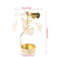 thumbnail image 6 of YIEMEEN Rotary Candle Holder Spinning Candleholder Metal Tea Light Stand for Wedding, 6 of 20