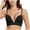 Black, variant on Women's Push Up Underwire Bra, Women Support Bras, Women Solid Color Thin V Neck Push Up Support Comfortable Soft Breathable Bra Wine, 32/70B