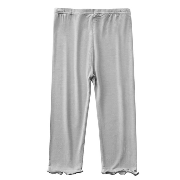 Atogsazn Toddler Pants Clearance Toddler Baby Girls Candy Color Solid Color Leggings Casual Kids Tight Pants 5-6 Years Gray