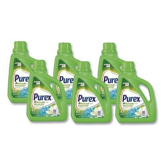 Purex 10024200011205 75 oz. Bottle Linen and Lilies Ultra Natural Elements He Liquid Detergent (6/Carton)