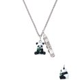 thumbnail image 2 of Delight Jewelry Resin Panda Bear Silvertone Best Friends Forever Bar Charm Necklace, 23", 2 of 4