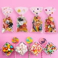 thumbnail image 4 of 100 Pcs Bolsas de Celofán para Dulces, 10.6" x 5.1" Bolsas de Celofán Transparentes Planas de Plástico con Cierres de Torcido, Multicolor, 4 of 5