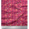 thumbnail image 1 of Soimoi Crepe Silk Fabric Anchor Hook,Crab & Starfish Ocean Decor Fabric Printed Yard 42 Inch Wide, 1 of 1