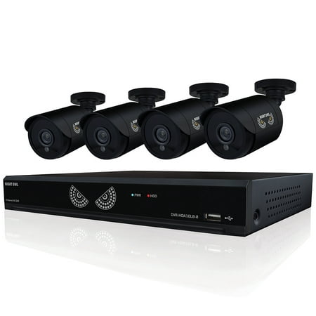 Night Owl 8-Channel Security Camera System, 720P AHD DVR, 4 indoor/outdoor HD 720p bullet cameras (Model