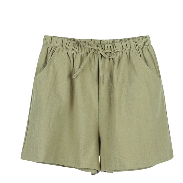 FNFYFH Clearance Womens Soft Solid Color Shorts Lightweight Summer Beach Running Athletic Shorts,Green