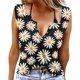 thumbnail image 1 of Fiudx Camisetas para Mujer Camiseta Sin Mangas con Estampado de Flores y Plantas de Verano a La Moda para Mujer, Camiseta Informal, Camiseta Holgada, 1 of 5