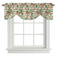 thumbnail image 2 of Summer Fruit Tie Up Valances Curtain, Adjustable Kitchen Watercolor Watermelon Slice Green Stripes Farmhouse Valances for Windows Decor, Rod Pocket Short Curtains Set for Bedroom/Bathroom, 54"x18", 2 of 9