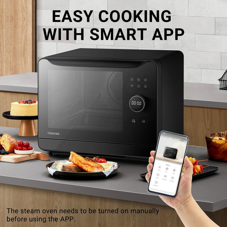 TOSHIBA 7-IN-1 Tabletop Electric Oven, Combi Countertop with APP