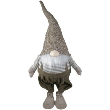 Northlight Tall Standing Swaying Christmas Gnome - 34" - Brown and White