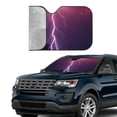 thumbnail image 3 of Kdxio Thunderstorm Violet Purple Print Front Windshield Sun Shade,Folding Auto Sunshade for Car Truck SUV-Small, 3 of 7