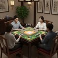 thumbnail image 4 of Slccxzc Mahjong Mat, Anti Slip and Noise Reduction Mahjong Table Cover Portable Game Mat for Mahjong, Poker, Card, Board & Tile Games, 4 of 7
